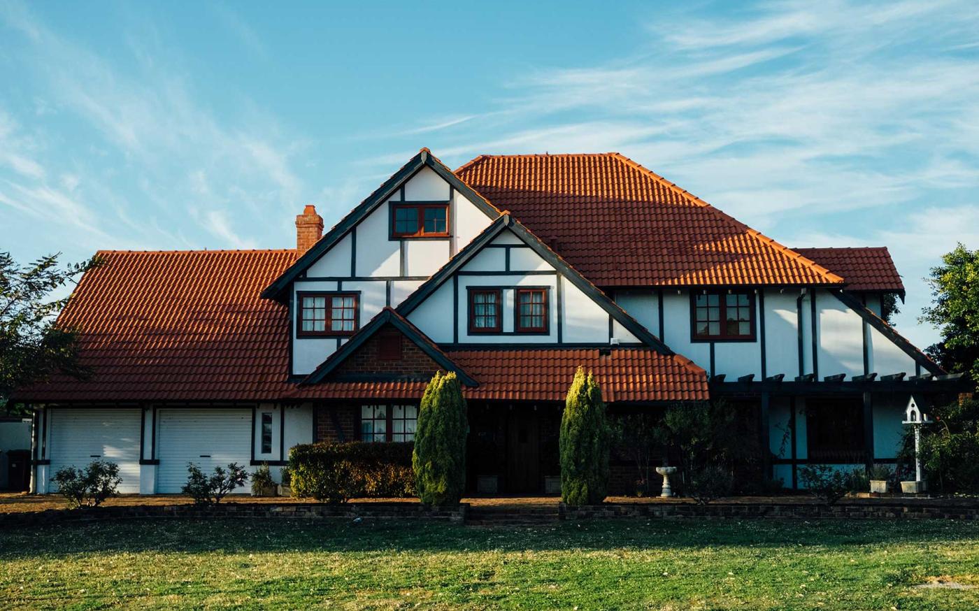 Tutor style house.